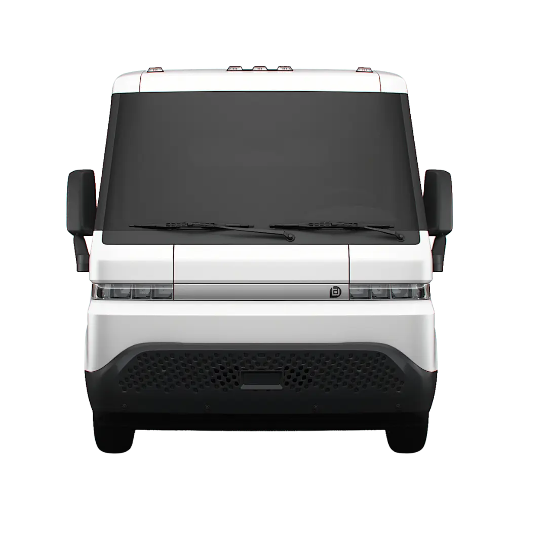 BrightDrop electric delivery van — front view
